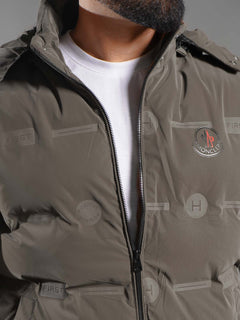 Olive Green Imported Sleeveless Hooded Puffer (SPJ-002)