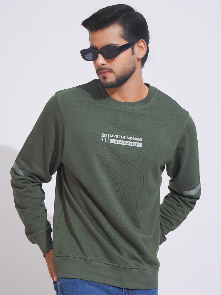 Olive Full Sleeves Men’s Sweat Shirt (SSF-008)