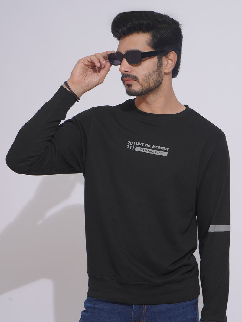 Black Full Sleeves Men’s Sweat Shirt (SSF-009)