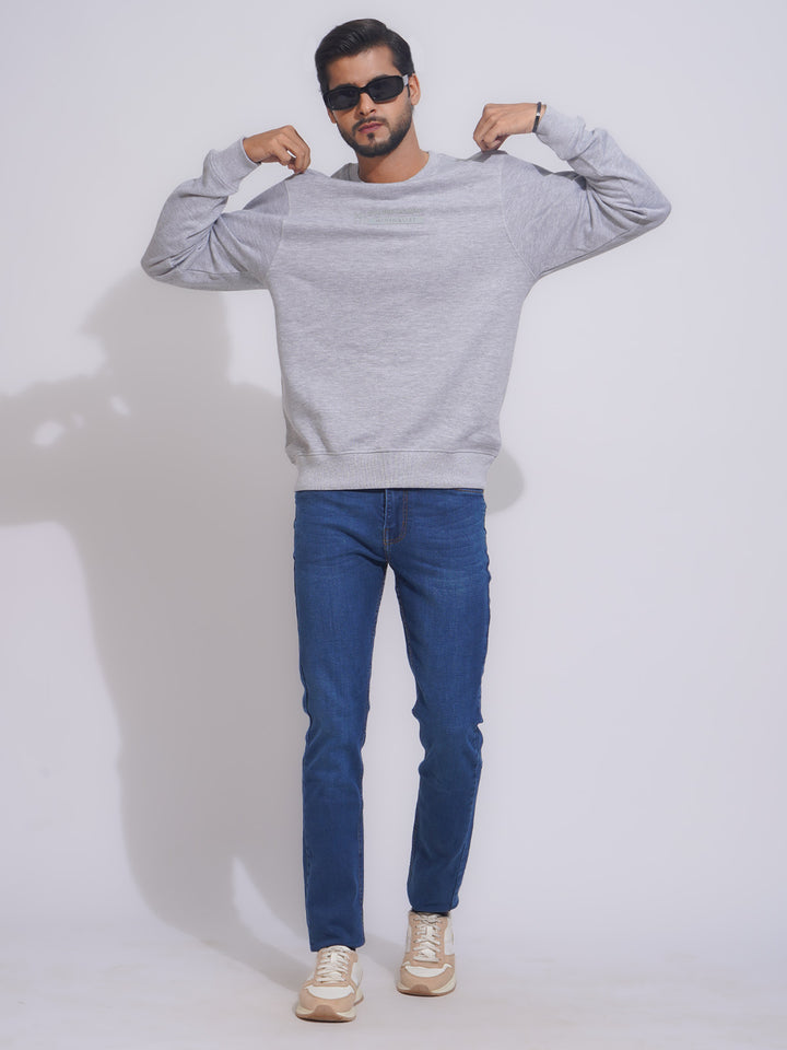 Heather Grey Full Sleeves Men’s Sweat Shirt (SSF-010)