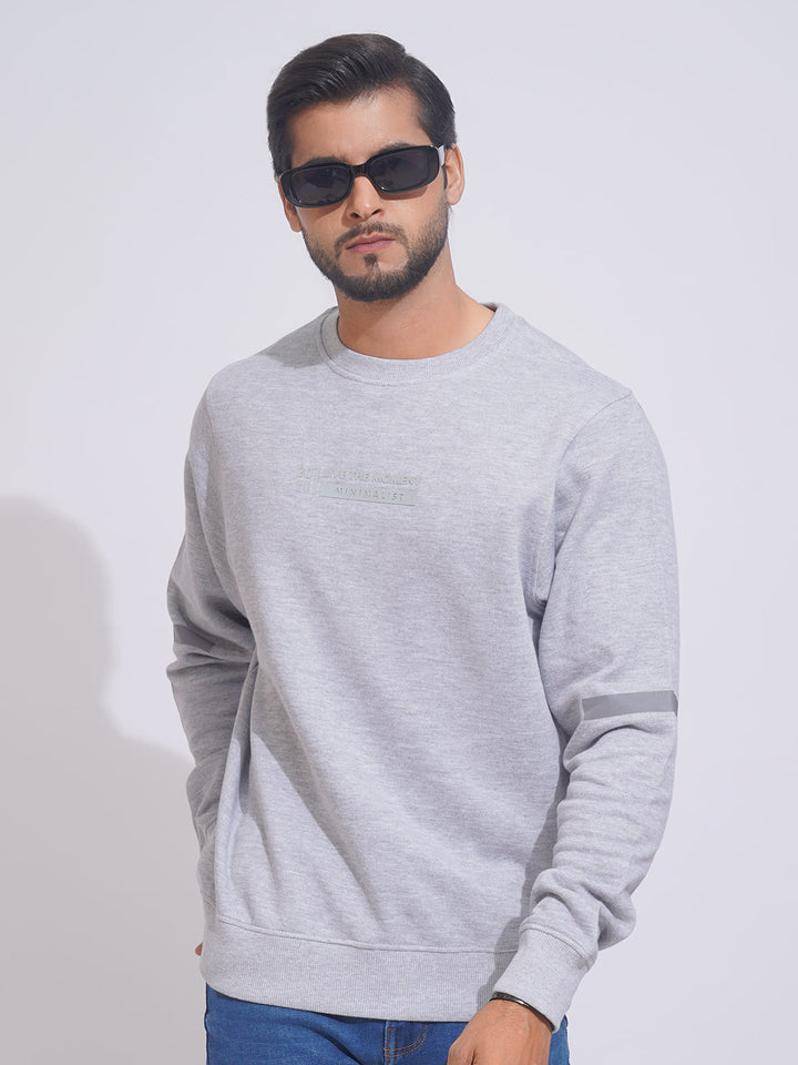 Heather Grey Full Sleeves Men’s Sweat Shirt (SSF-010)