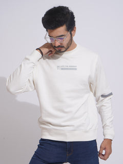 Off White Full Sleeves Men’s Sweat Shirt (SSF-011)