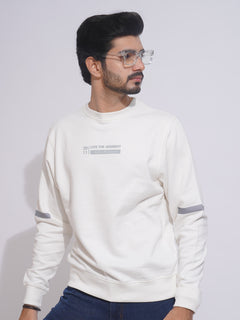 Off White Full Sleeves Men’s Sweat Shirt (SSF-011)