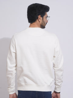 Off White Full Sleeves Men’s Sweat Shirt (SSF-011)