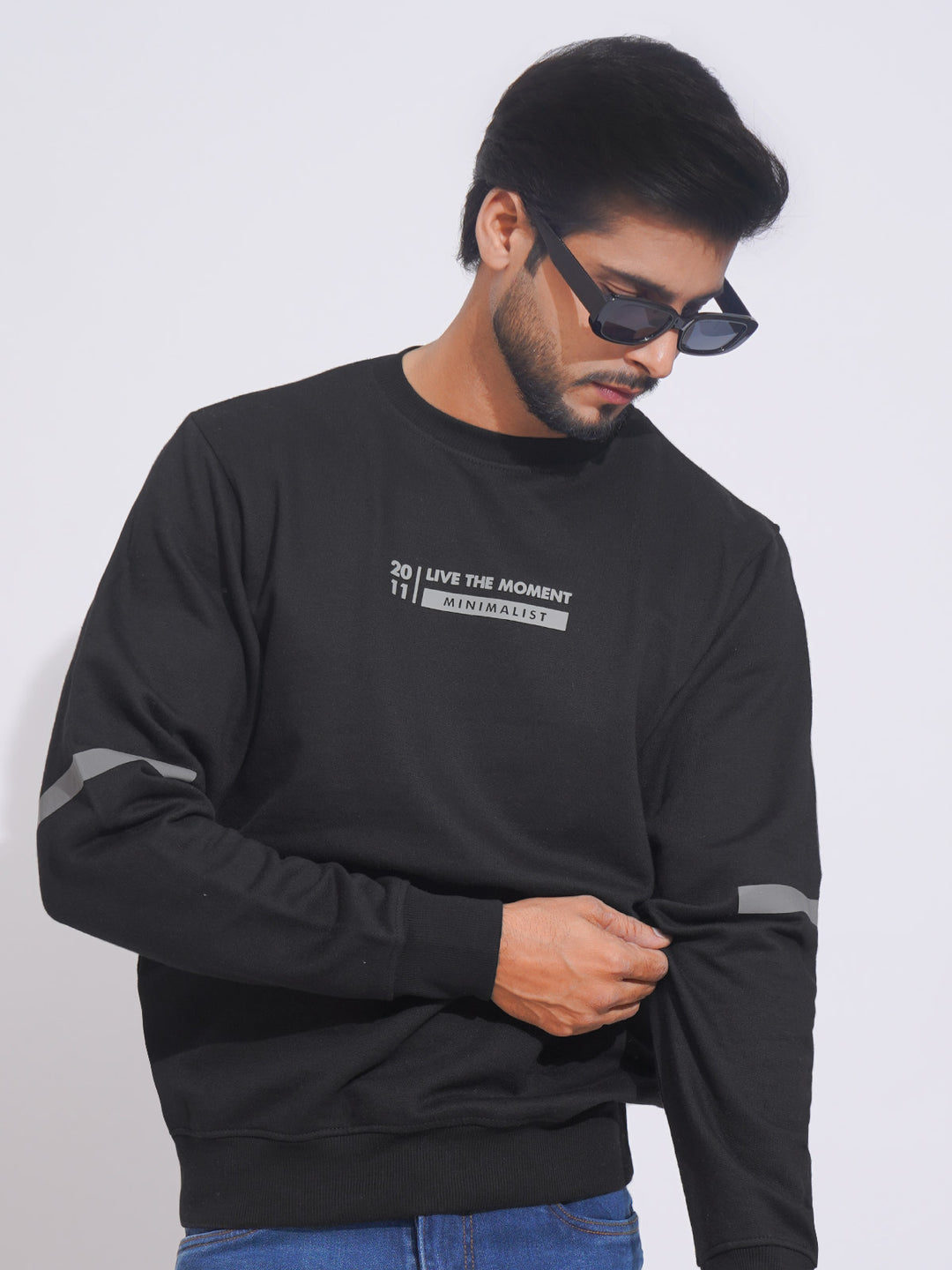 Black Full Sleeves Men’s Sweat Shirt (SSF-012)