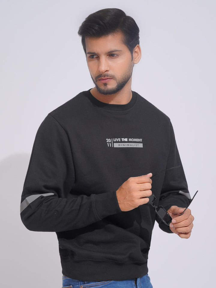 Black Full Sleeves Men’s Sweat Shirt (SSF-012)