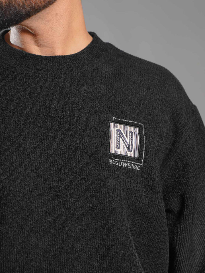 Black Imported Men’s Fleece Sweat Shirt (SSPF-001)