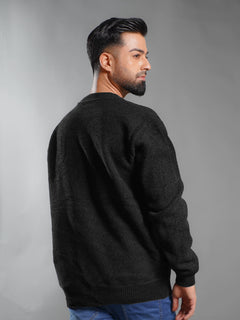 Black Imported Men’s Fleece Sweater (SSPF-001)