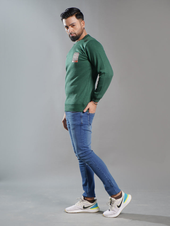 Green Imported Men’s Fleece Sweat Shirt (SSPF-007)