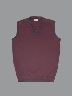 Burgundy Sleeveless Men's Sweater (SW-013)