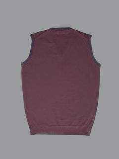 Burgundy Sleeveless Men's Sweater (SW-013)