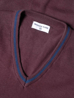 Burgundy Sleeveless Men's Sweater (SW-013)