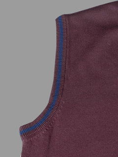 Burgundy Sleeveless Men's Sweater (SW-013)