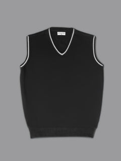 Black Sleeveless Men's Sweater (SW-014)