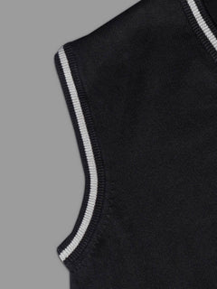 Black Sleeveless Men's Sweater (SW-014)