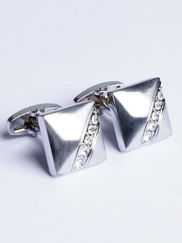 Silver Stone Pattern Cufflink (CUFFLINK-494)