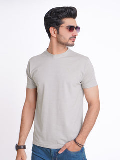 Fawn Self Half Sleeves Men’s Round Neck T-Shirt (TEE-134)