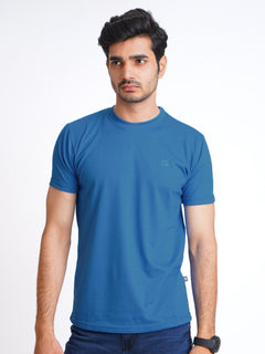 Royal Blue Plain Half Sleeves Men’s Round Neck T-Shirt (TEE-147)