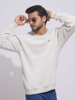 White Men’s Fleece Sweat Shirt (TEE-151)