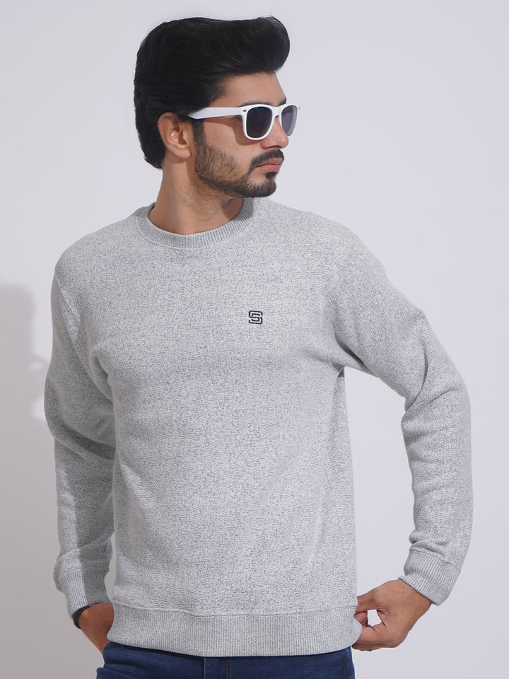 Light Grey Men’s Fleece Sweat Shirt (TEE-152)