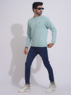 Mint Blue Men’s Fleece Sweat Shirt (TEE-153)