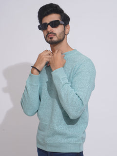 Mint Blue Men’s Fleece Sweat Shirt (TEE-153)