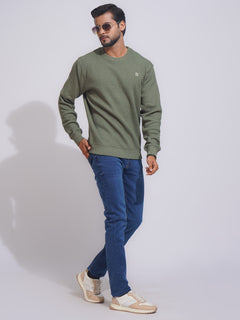 Green Men’s Fleece Sweat Shirt (TEE-154)