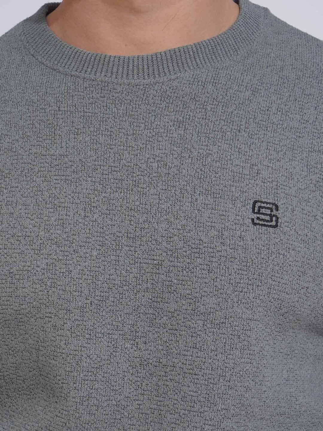 Grey Men’s Fleece Sweat Shirt (TEE-155)