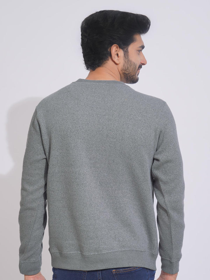 Grey Men’s Fleece Sweat Shirt (TEE-155)