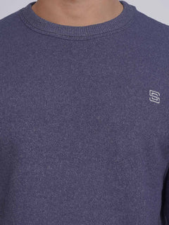 Blue Men’s Fleece Sweat Shirt (TEE-156)
