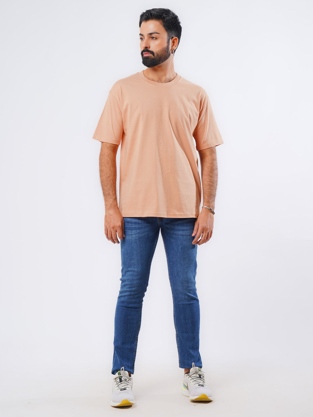 Tea Pink Oversized Men’s Round Neck T-Shirt (TEE-206)