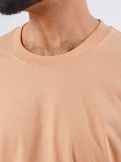 Tea Pink Oversized Men’s Round Neck T-Shirt (TEE-206)