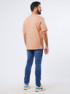 Tea Pink Oversized Men’s Round Neck T-Shirt (TEE-206)