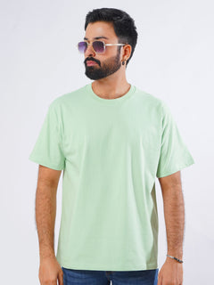 Sea Green Oversized Men’s Round Neck T-Shirt (TEE-207)