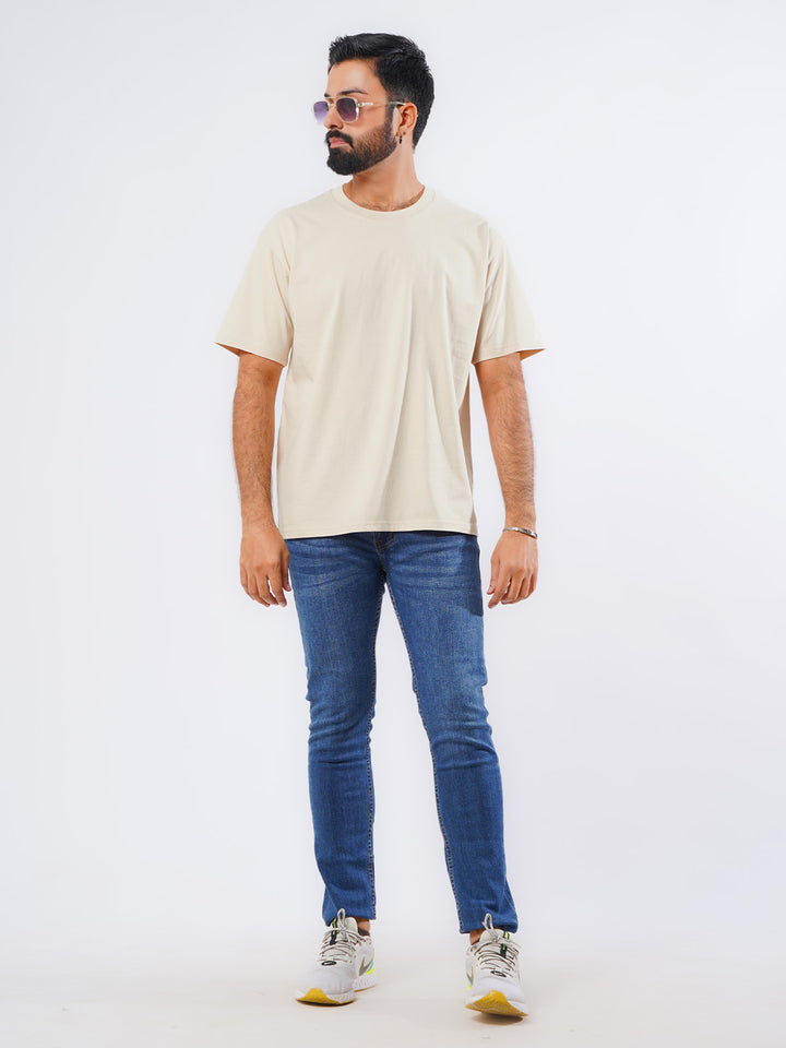 Light Fawn Oversized Men’s Round Neck T-Shirt (TEE-211)