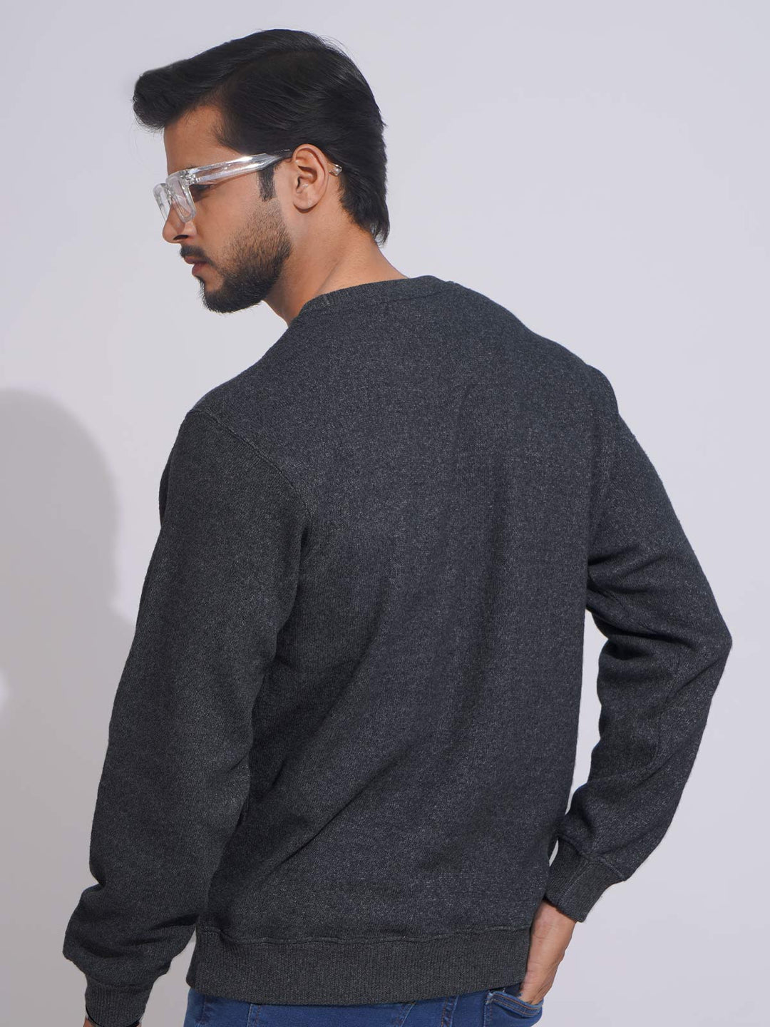 Navy Men’s Fleece Sweat Shirt (TEE-218)