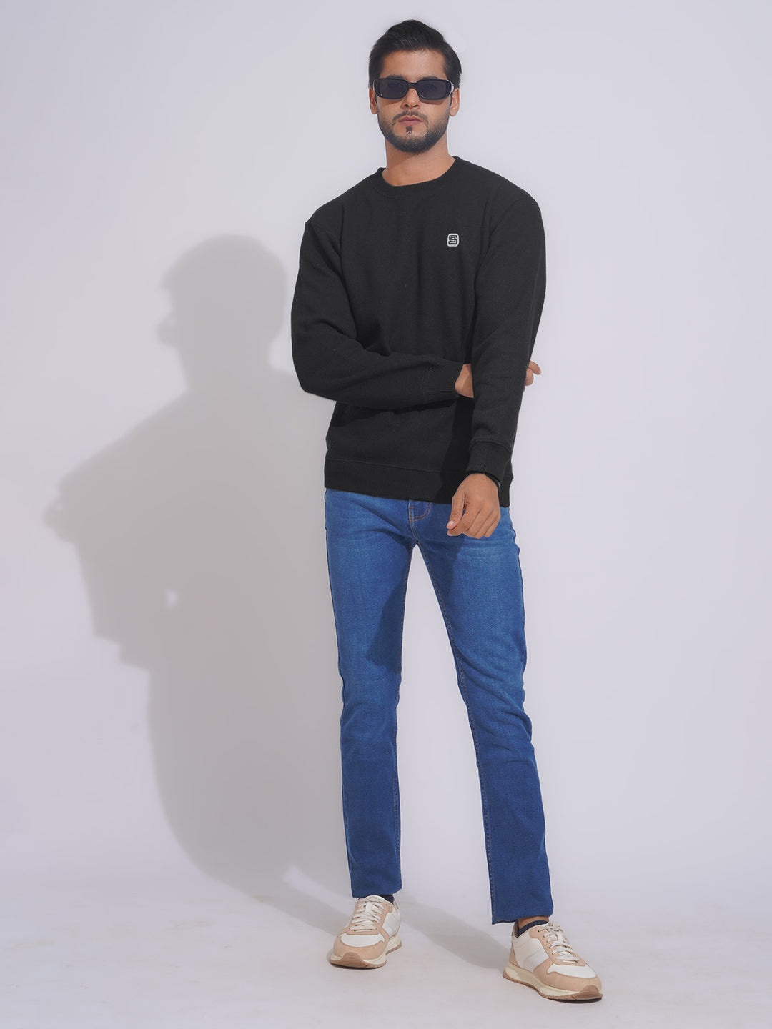 Black Men’s Fleece Sweat Shirt (TEE-219)