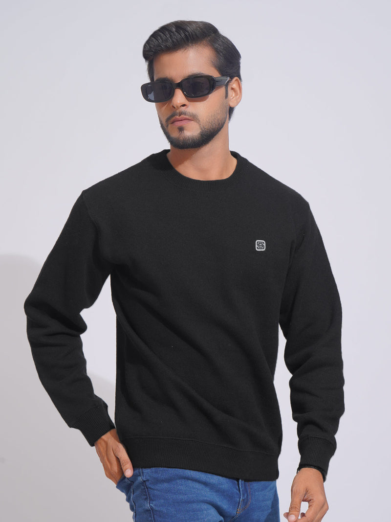 Black Men’s Fleece Sweat Shirt (TEE-219)