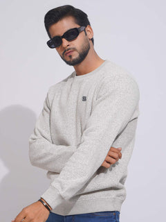 White Men’s Fleece Sweat Shirt (TEE-221)