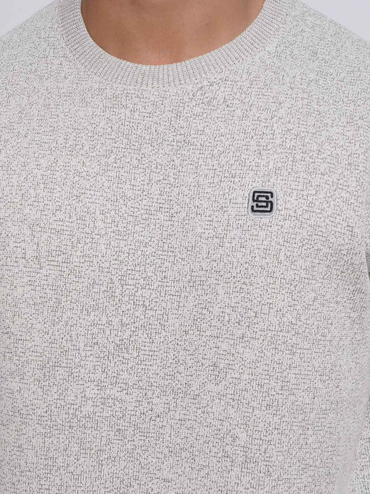 White Men’s Fleece Sweat Shirt (TEE-221)