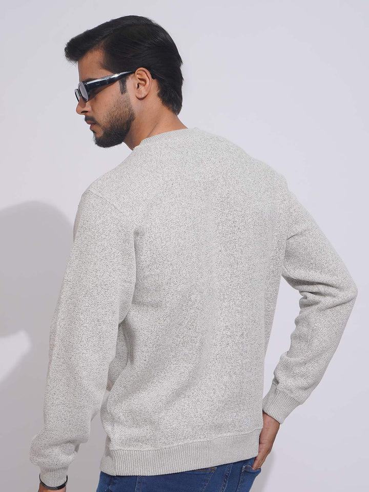 White Men’s Fleece Sweat Shirt (TEE-221)