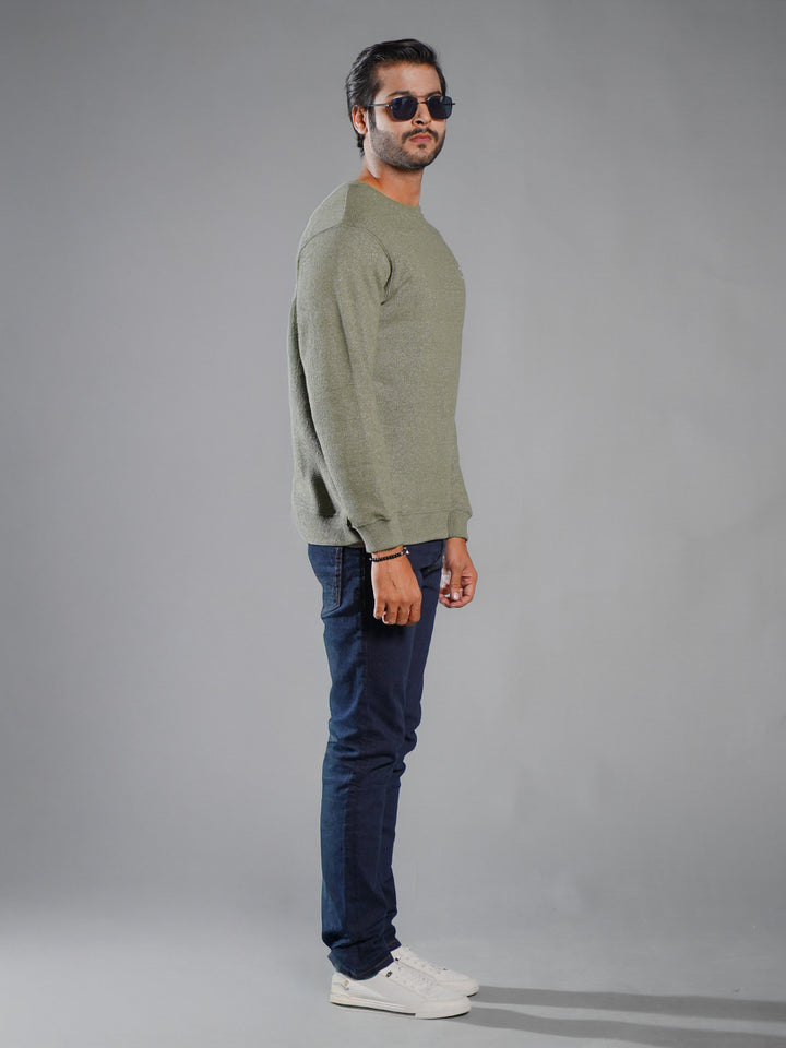 Green Men’s Fleece Sweat Shirt (TEE-240)