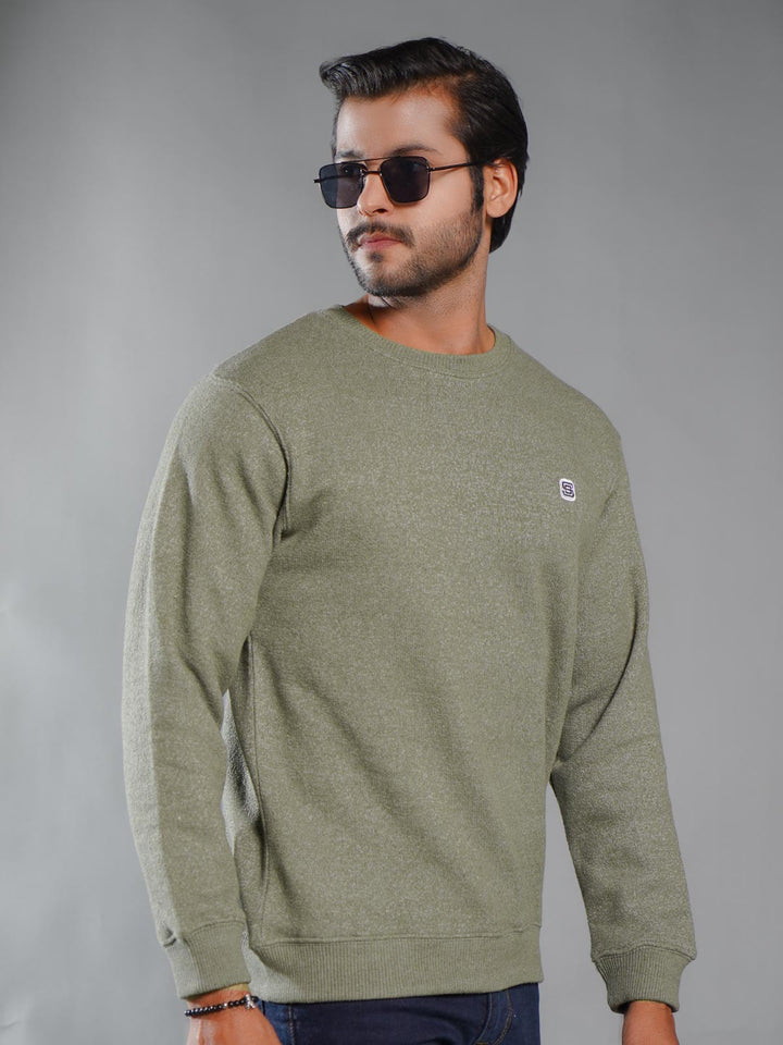 Green Men’s Fleece Sweat Shirt (TEE-240)