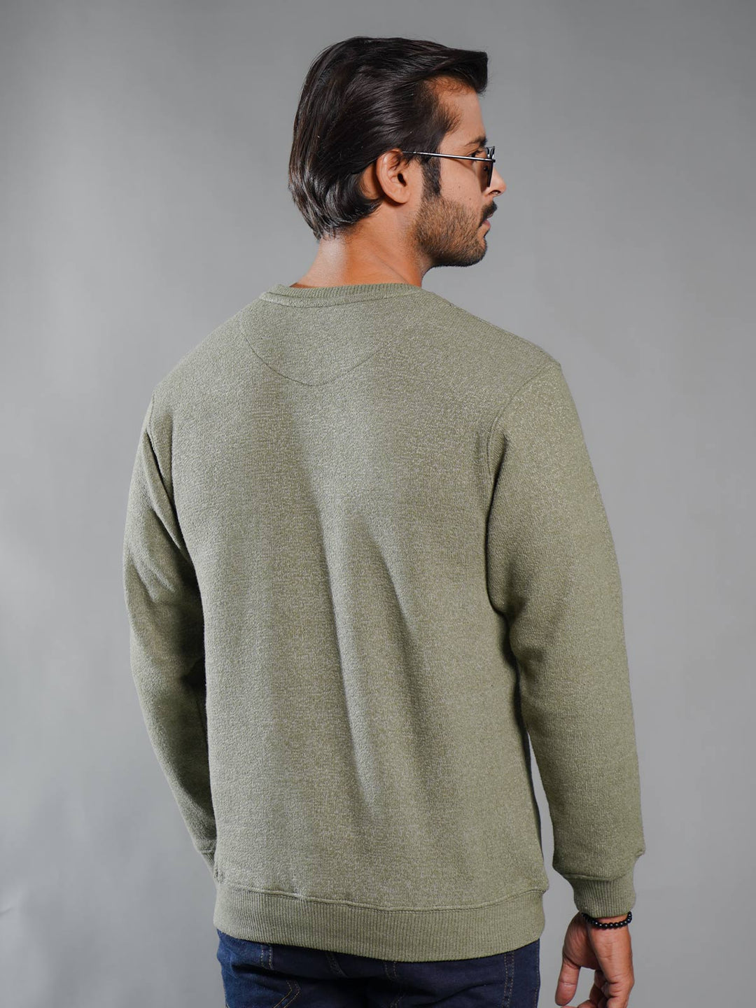 Green Men’s Fleece Sweat Shirt (TEE-240)