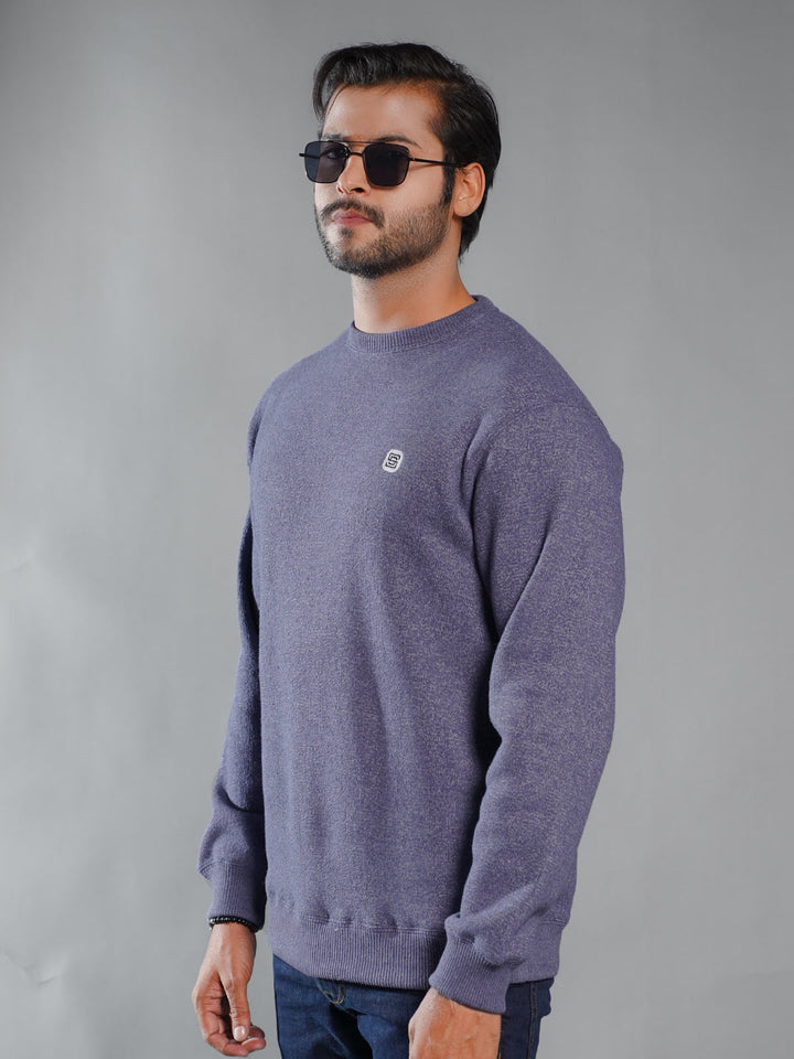 Blue Men’s Fleece Sweat Shirt (TEE-249)