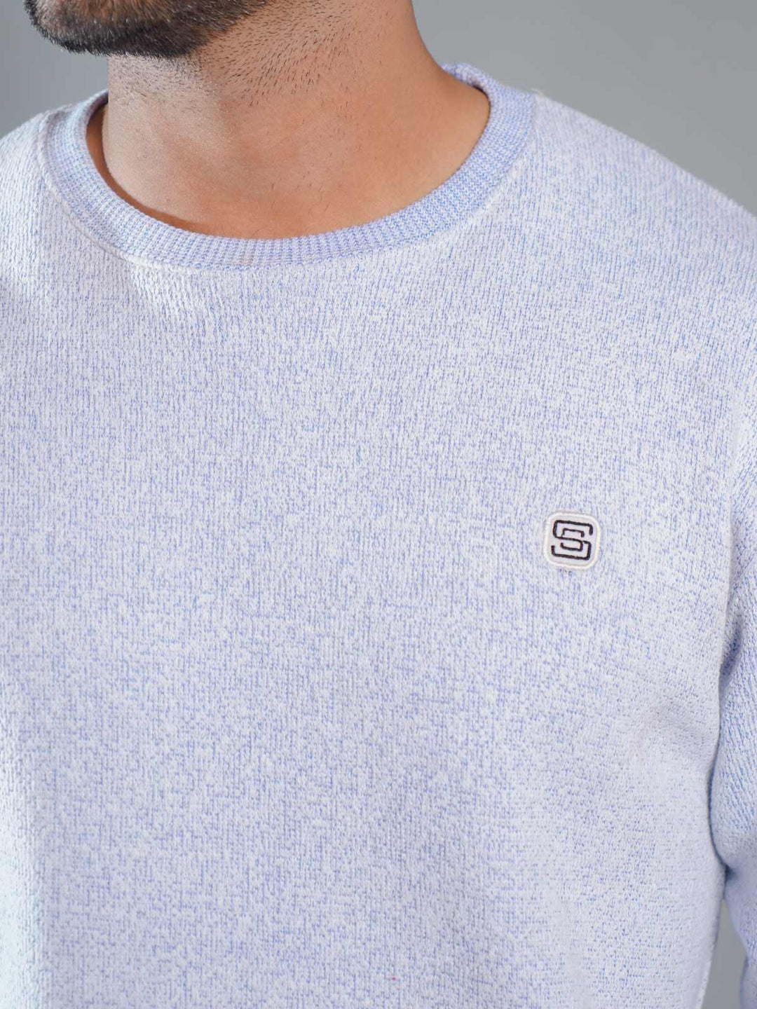 Sky Blue Men’s Fleece Sweat Shirt (TEE-250)