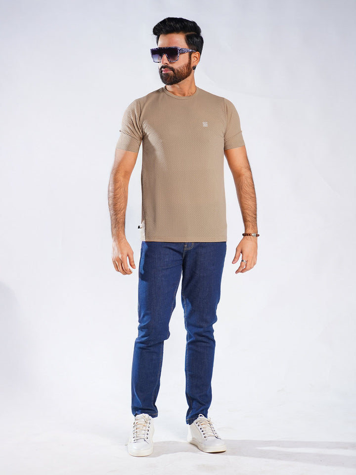 Fawn Self Premium Dry Fit Crew Neck T-Shirt (TEE-259)