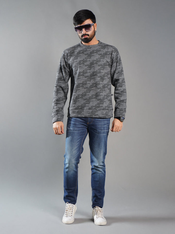 Black Men’s Fleece Sweat Shirt (TEE-278)