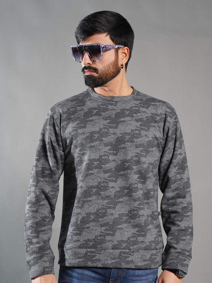 Black Men’s Fleece Sweat Shirt (TEE-278)