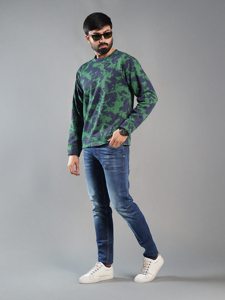 Green Men’s Fleece Sweat Shirt (TEE-279)